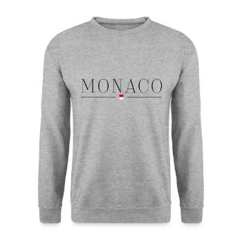Monaco T-Shirt: Eleganz & Stil - Unisex Pullover - Weißgrau meliert - Vorne - Alina (178cm) & Michal (187cm)