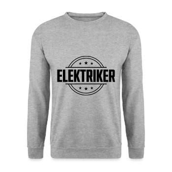 Elektriker Beruf - Unisex Pullover - Weißgrau meliert - Vorne - Alina (178cm) & Michal (187cm)