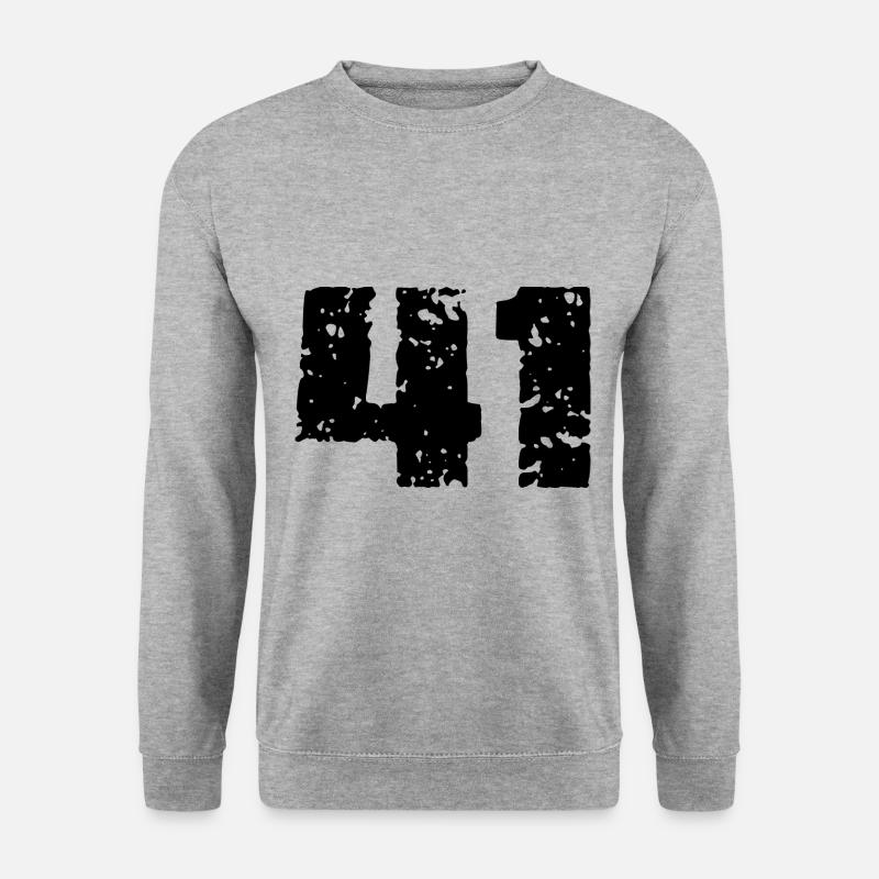 41 Zahl Trikot - Unisex Pullover - Weißgrau meliert