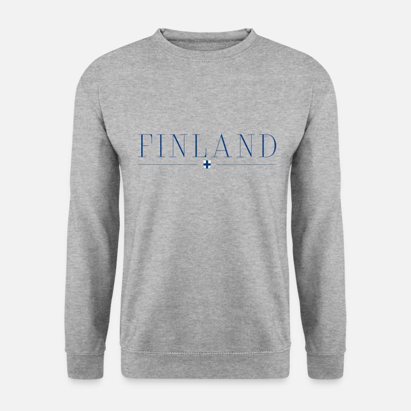 Finnland - Unisex Pullover - Weißgrau meliert