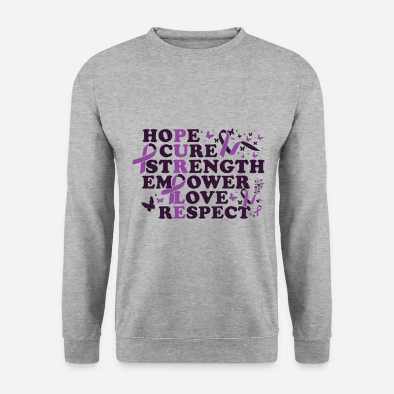 Epilepsie-Bewusstsein - Unisex Pullover - Weißgrau meliert