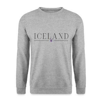 J’adore l’Islande - Sweat-shirt Unisexe - gris chiné - Devant - Alina (178cm) & Michal (187cm)