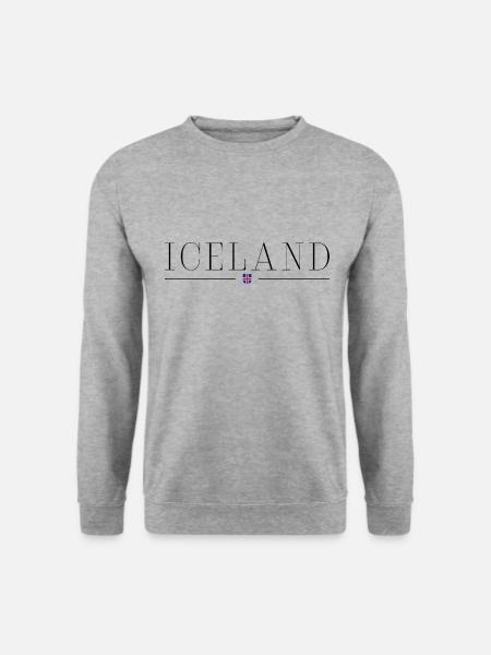 Ich liebe Island - Unisex Pullover - Weißgrau meliert