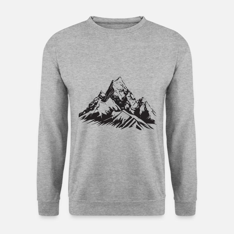 Berge Alpen Natur - Unisex Pullover - Weißgrau meliert