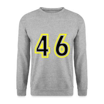46 Number College - Unisex Sweatshirt - salt & pepper - Front - Alina (178cm) & Michal (187cm)