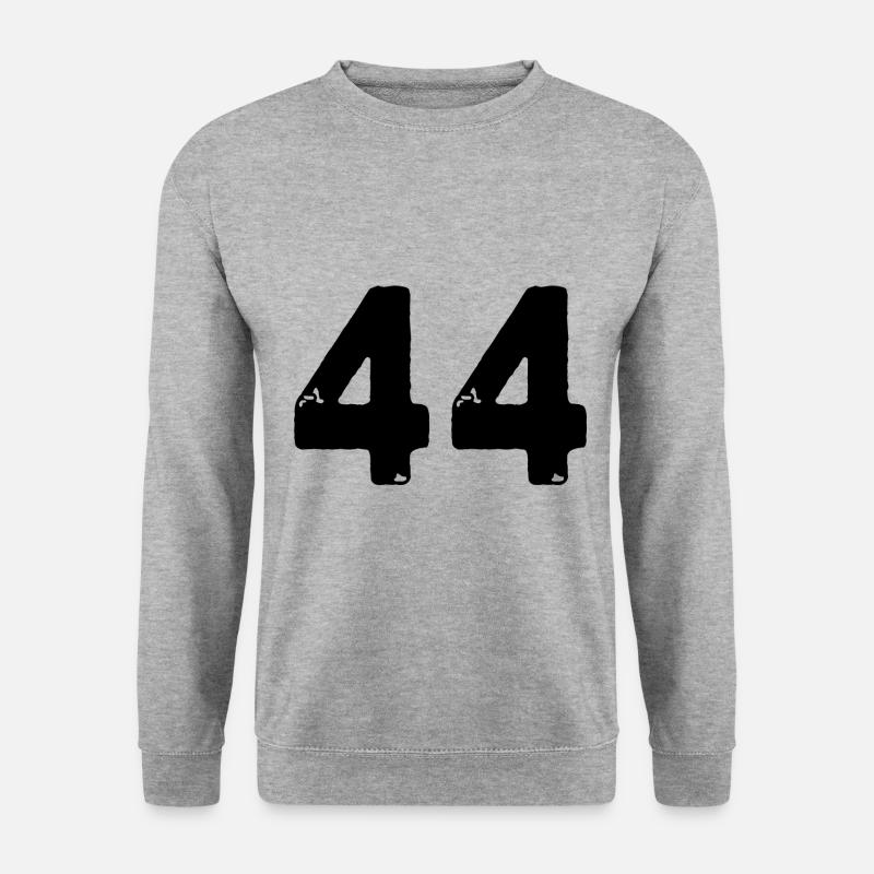 44 Zahl Trikot - Unisex Pullover - Weißgrau meliert