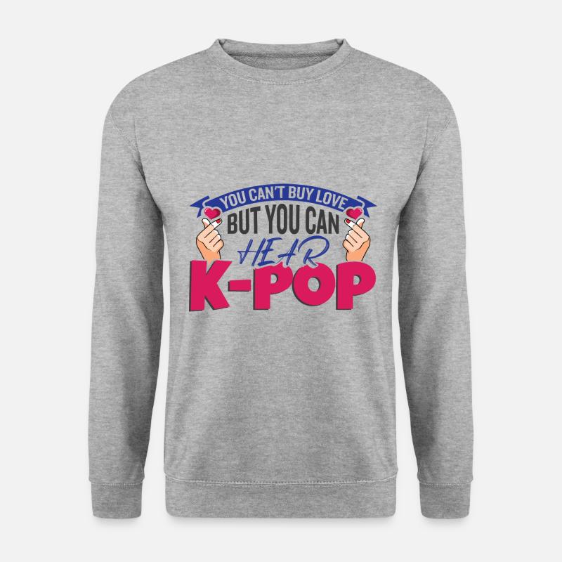 K-Pop hören - Unisex Pullover - Weißgrau meliert
