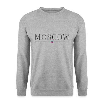 I love Moscow - Unisex Sweatshirt - salt & pepper - Front - Alina (178cm) & Michal (187cm)