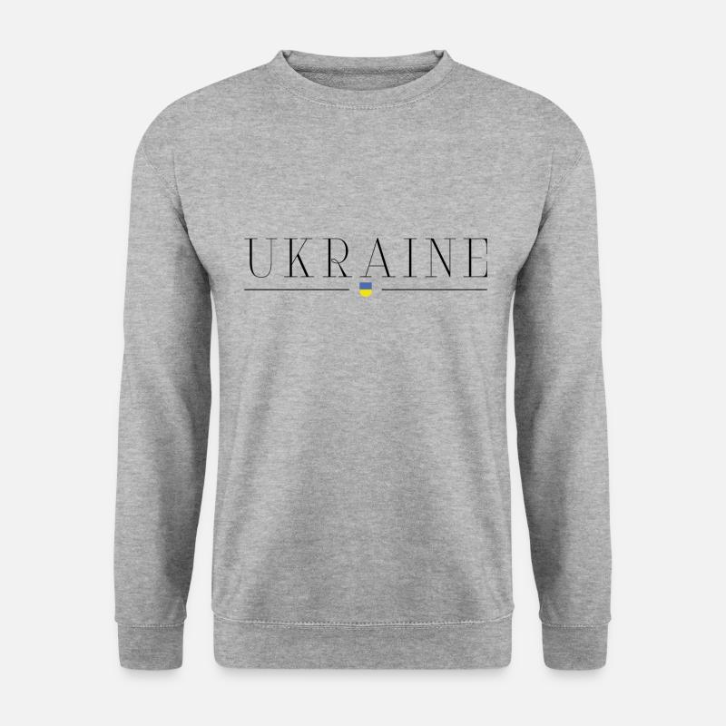 Ukraine Eleganz T-Shirt - Unisex Pullover - Weißgrau meliert