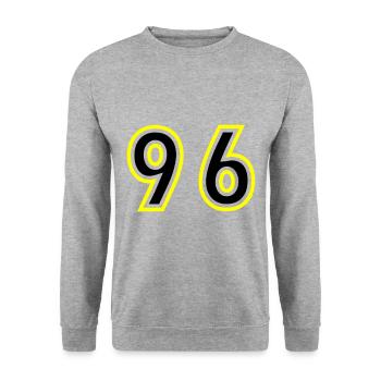 96 Number College - Unisex Sweatshirt - salt & pepper - Front - Alina (178cm) & Michal (187cm)