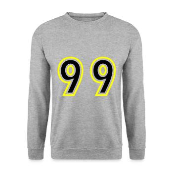 99 Number College - Unisex Sweatshirt - salt & pepper - Front - Alina (178cm) & Michal (187cm)