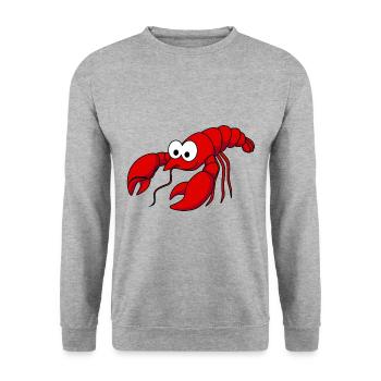 Homard Comic Animal - Sweat-shirt Unisexe - gris chiné - Devant - Alina (178cm) & Michal (187cm)