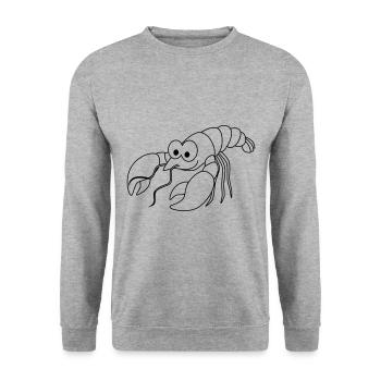 Homard Comic Animal - Sweat-shirt Unisexe - gris chiné - Devant - Alina (178cm) & Michal (187cm)