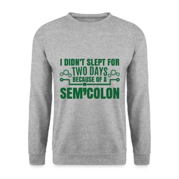 Funny Coding Humor Coder Informatic - Unisex Sweatshirt - salt & pepper - Front - Alina (178cm) & Michal (187cm)
