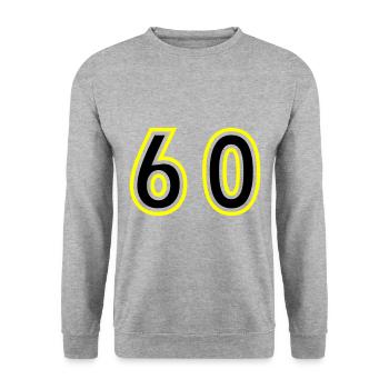 60 Number College - Unisex Sweatshirt - salt & pepper - Front - Alina (178cm) & Michal (187cm)