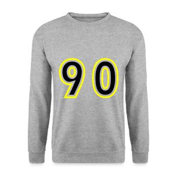 90 Number College - Unisex Sweatshirt - salt & pepper - Front - Alina (178cm) & Michal (187cm)