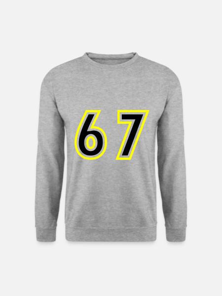 67 Number College - Unisex Sweatshirt - salt & pepper