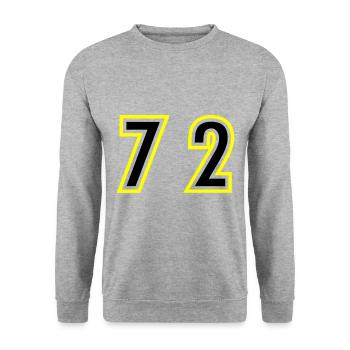 72 Number College - Unisex Sweatshirt - salt & pepper - Front - Alina (178cm) & Michal (187cm)