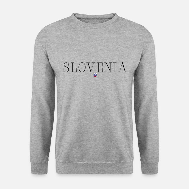 Slowakei Stil Design T-Shirt - Unisex Pullover - Weißgrau meliert