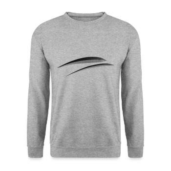 ligne métallique brillante soulignée contour - Sweat-shirt Unisexe - gris chiné - Devant - Alina (178cm) & Michal (187cm)