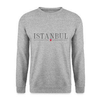 Istanbul Flair T-Shirt - Unisex Pullover - Weißgrau meliert - Vorne - Alina (178cm) & Michal (187cm)