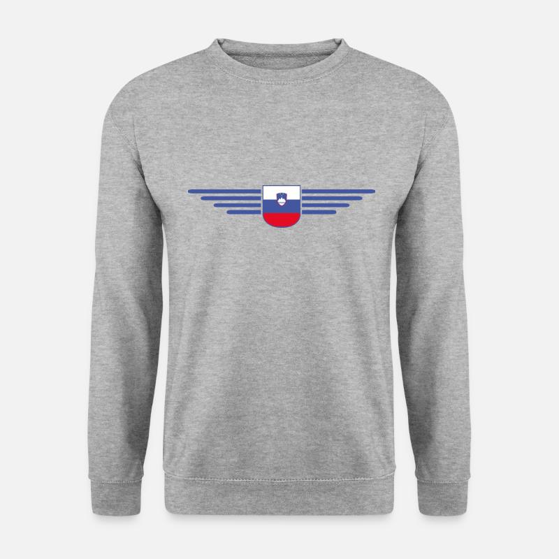 Stylisches Slowenien Design - Unisex Pullover - Weißgrau meliert