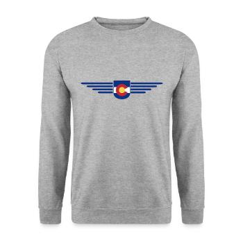 T-shirt Colorado Fan – Montagnes et aventure - Sweat-shirt Unisexe - gris chiné - Devant - Alina (178cm) & Michal (187cm)