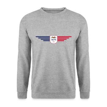 Iowa Fan T-Shirt – Your State! - Unisex Sweatshirt - salt & pepper - Front - Alina (178cm) & Michal (187cm)