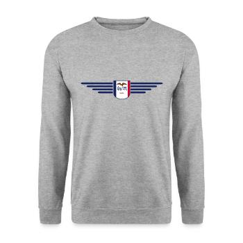 Iowa Fan T-Shirt – Your State! - Unisex Sweatshirt - salt & pepper - Front - Alina (178cm) & Michal (187cm)