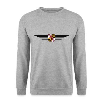 Maryland Fan T-Shirt – Perfect for fans! - Unisex Sweatshirt - salt & pepper - Front - Alina (178cm) & Michal (187cm)