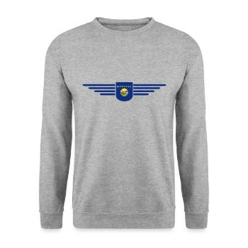Montana Fan T-Shirt – Parfait pour les fans ! - Sweat-shirt Unisexe - gris chiné - Devant - Alina (178cm) & Michal (187cm)