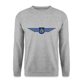 T-shirt de supporter de New York – Parfait pour les fans ! - Sweat-shirt Unisexe - gris chiné - Devant - Alina (178cm) & Michal (187cm)