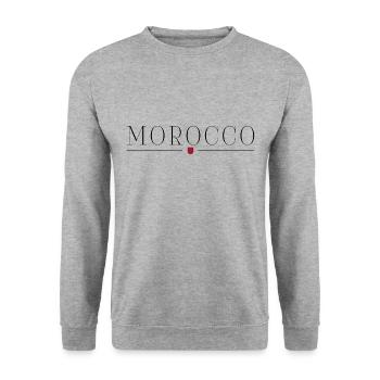 J’aime le Maroc - Sweat-shirt Unisexe - gris chiné - Devant - Alina (178cm) & Michal (187cm)