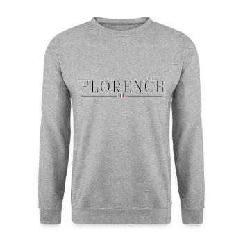 Ich liebe Florenz - Unisex Pullover - Weißgrau meliert - Vorne - Alina (178cm) & Michal (187cm)