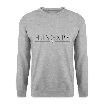 I love Hungary - Unisex Sweatshirt - salt & pepper - Front - Alina (178cm) & Michal (187cm)