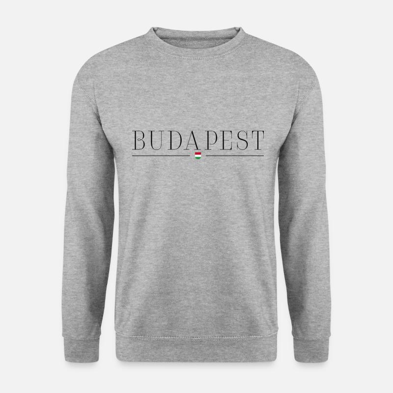 Ich liebe Budapest - Unisex Pullover - Weißgrau meliert