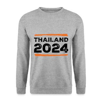 Thailand 2024 Saying - Unisex Sweatshirt - salt & pepper - Front - Alina (178cm) & Michal (187cm)
