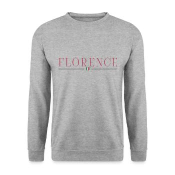 Florence, Italy Style Design T-Shirt - Unisex Sweatshirt - salt & pepper - Front - Alina (178cm) & Michal (187cm)