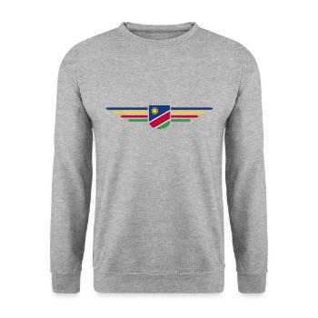 Namibia T-Shirt for Fans and Travelers - Unisex Sweatshirt - salt & pepper - Front - Alina (178cm) & Michal (187cm)