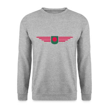 Bangladesh Design – Pride & Culture - Unisex Sweatshirt - salt & pepper - Front - Alina (178cm) & Michal (187cm)