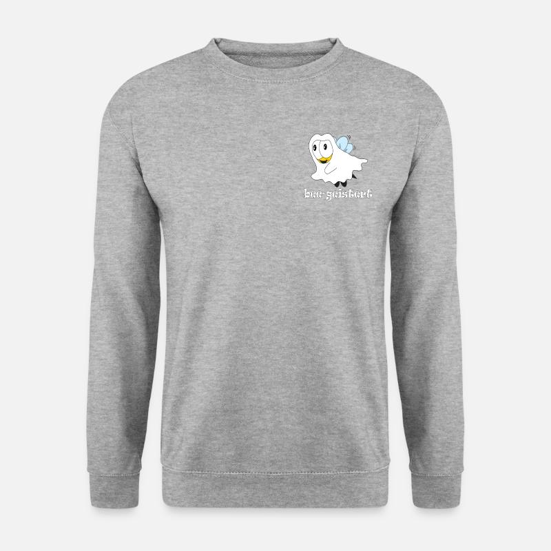 bee geistert - Unisex Pullover - Weißgrau meliert
