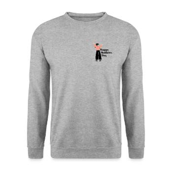 Happy Mothers Day - Unisex Pullover - Weißgrau meliert - Vorne - Alina (178cm) & Michal (187cm)