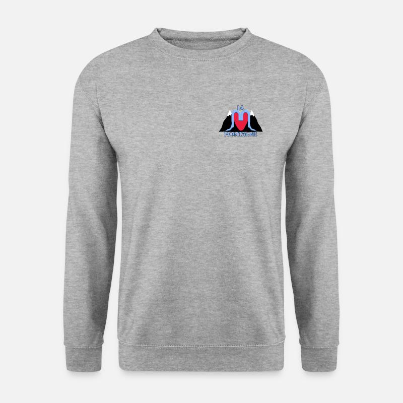 Der Berg - Unisex Pullover - Weißgrau meliert