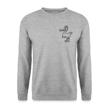 Anti-Zoo Two - Unisex Pullover - Weißgrau meliert - Vorne - Alina (178cm) & Michal (187cm)