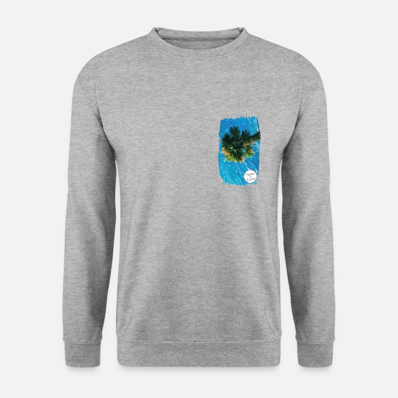 Palmorama - Unisex Pullover - Weißgrau meliert