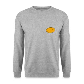 Kartoffel. - Kartoffel - Unisex Pullover - Weißgrau meliert - Vorne - Alina (178cm) & Michal (187cm)