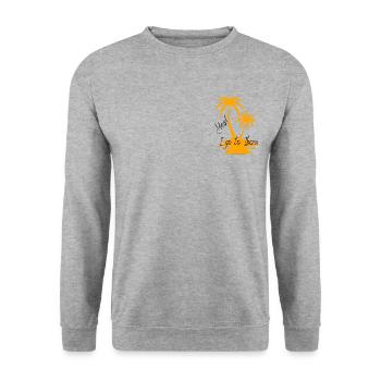 Ibiza Happy Day - Unisex Pullover - Weißgrau meliert - Vorne - Alina (178cm) & Michal (187cm)