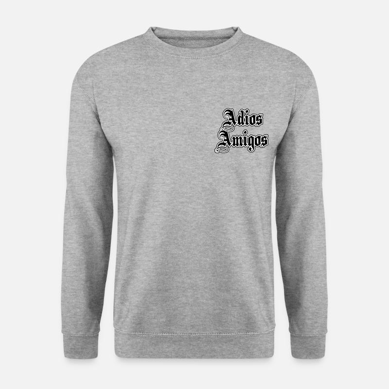 ADIOS AMIGOS - SPANISCH - MEXIKANISCH - Unisex Pullover - Weißgrau meliert