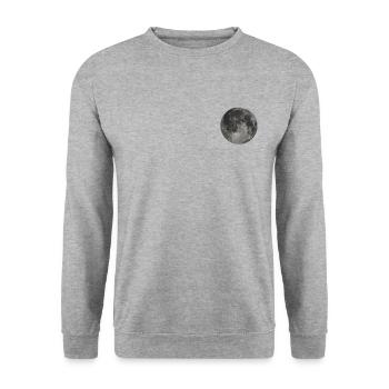 Glowing Full Moon - Sweat-shirt Unisexe - gris chiné - Devant - Alina (178cm) & Michal (187cm)