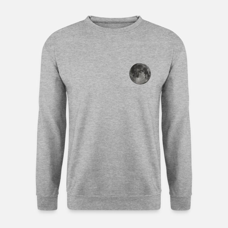 Leuchtenden Vollmond - Unisex Pullover - Weißgrau meliert